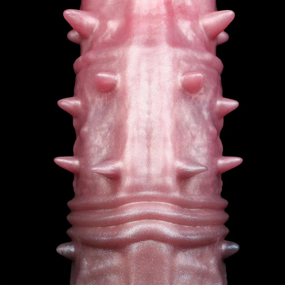 7.48in Spiked Horse Cock Sleeve Dildo Fantasy Penis Extender Sex Toy