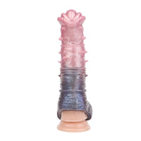7.48in Spiked Horse Cock Sleeve Dildo Fantasy Penis Extender Sex Toy