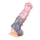 7.48in Spiked Horse Cock Sleeve Dildo Fantasy Penis Extender Sex Toy