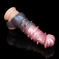 7.48in Spiked Horse Cock Sleeve Dildo Fantasy Penis Extender Sex Toy