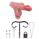 7.48in Strap on Hollow Soft Silicone Cock Cage Dildo For Chastity Cock