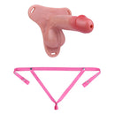 7.48in Strap on Hollow Soft Silicone Cock Cage Dildo For Chastity Cock