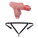 7.48in Strap on Hollow Soft Silicone Cock Cage Dildo For Chastity Cock