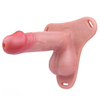 7.48in Strap on Hollow Soft Silicone Cock Cage Dildo For Chastity Cock