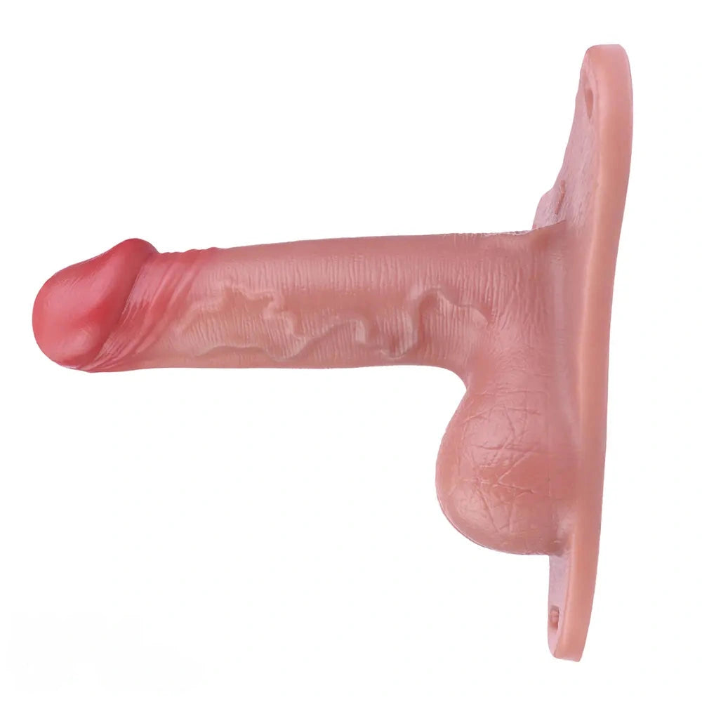 7.48in Strap on Hollow Soft Silicone Cock Cage Dildo For Chastity Cock