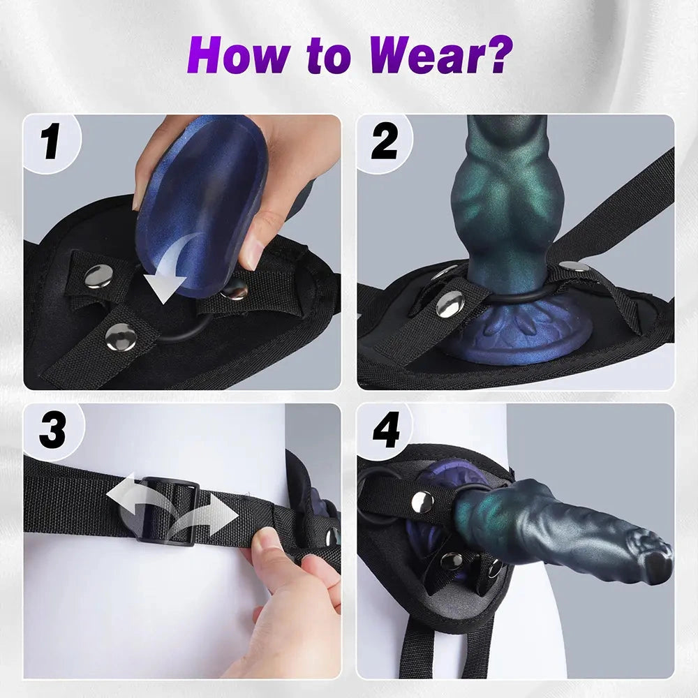 7.48in Strap on Monster Dog Knot Silicone Dildo Vaginal G-spot Cock