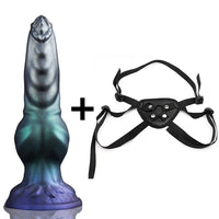 7.48in Strap on Monster Dog Knot Silicone Dildo Vaginal G-spot Cock