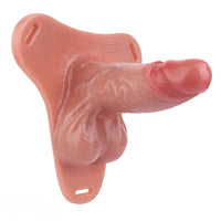 7.48in Strap on Silicone Cock Cage Dildo For Chastity Cock Hollow Toy
