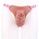7.48in Strap on Silicone Cock Cage Dildo For Chastity Cock Hollow Toy