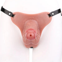 7.48in Strap on Silicone Cock Cage Dildo For Chastity Cock Hollow Toy