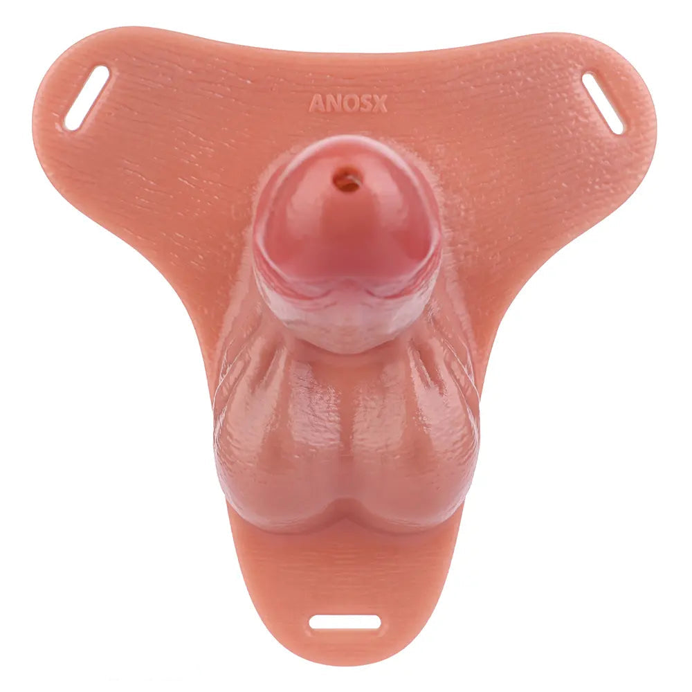 7.48in Strap on Silicone Cock Cage Dildo For Chastity Cock Hollow Toy