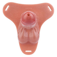 7.48in Strap on Silicone Cock Cage Dildo For Chastity Cock Hollow Toy