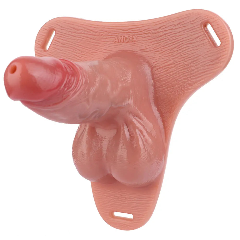 7.48in Strap on Silicone Cock Cage Dildo For Chastity Cock Hollow Toy