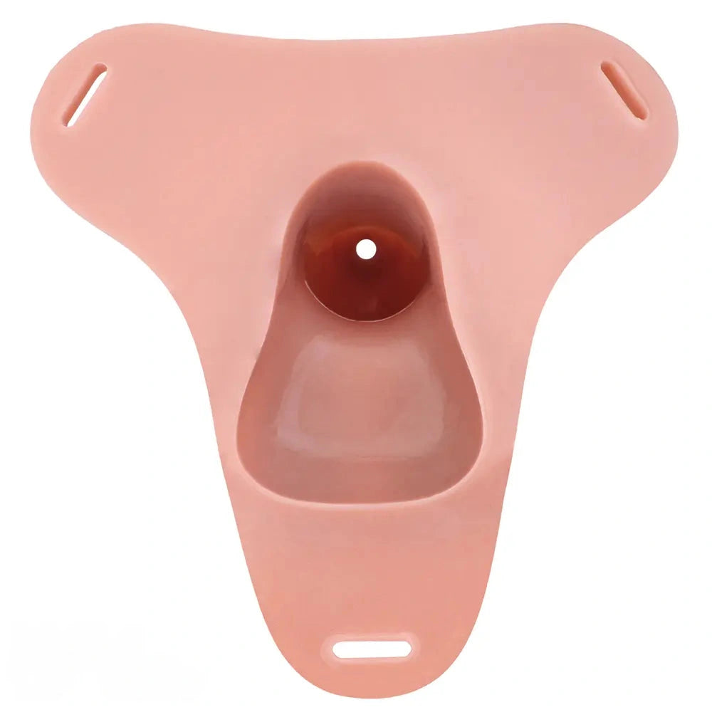 7.48in Strap on Silicone Cock Cage Dildo For Chastity Cock Hollow Toy