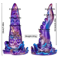 7.48in Tentacle Monster Silicone Dildo Hands-Free Play For Women
