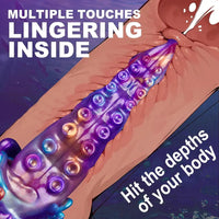 7.48in Tentacle Monster Silicone Dildo Hands-Free Play For Women