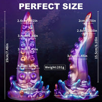 7.48in Tentacle Monster Silicone Dildo Hands-Free Play For Women