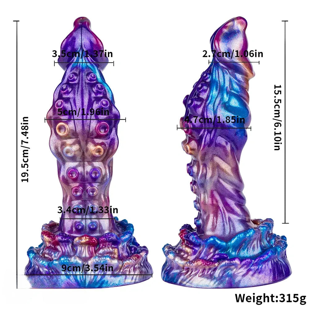 7.48in Tentacle Silicone Soft Dildo For Non-Electric Adult Intimate Play