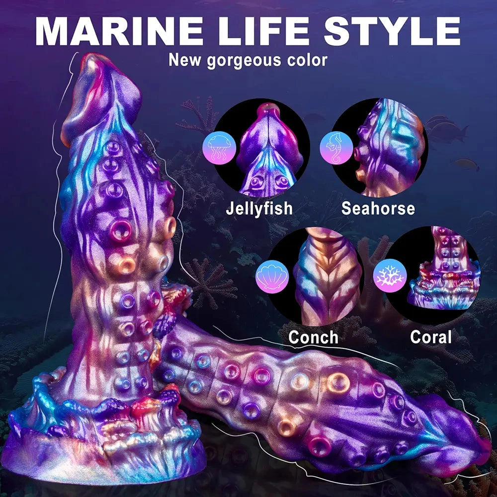 7.48in Tentacle Silicone Soft Dildo For Non-Electric Adult Intimate Play