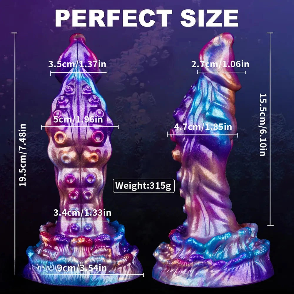 7.48in Tentacle Silicone Soft Dildo For Non-Electric Adult Intimate Play