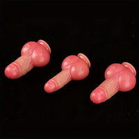 7.48in Thick Short Phallic Silicone Soft Real Dildo With Strong Suction Cup