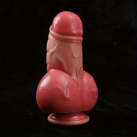7.48in Thick Short Phallic Silicone Soft Real Dildo With Strong Suction Cup