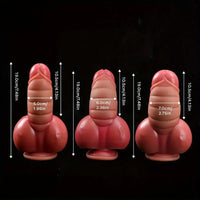 7.48in Thick Short Phallic Silicone Soft Real Dildo With Strong Suction Cup