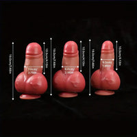 7.48in Thick Short Phallic Silicone Soft Real Dildo With Strong Suction Cup