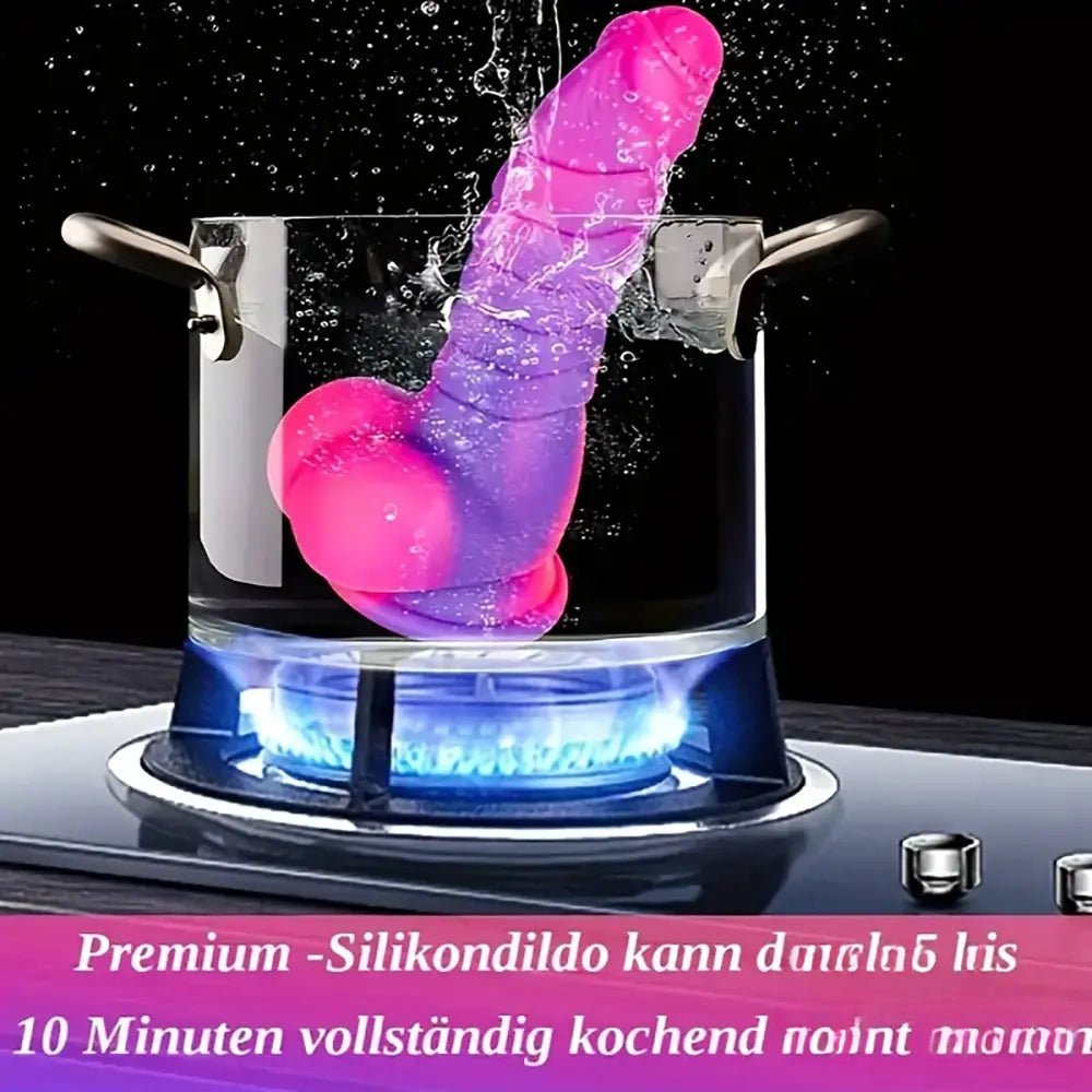 7.48in Uncut Fantasy Silicone Soft Dildo For Anal Prostate G Spot