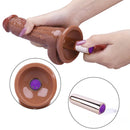 7.48in USB Charging Multi-speeds Dildo Sex Toy With Vibrating Bullet