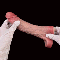 7.48in Vibrating Real Remote Silicone Hollow Dildo Sleeve Cock Extender