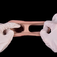 7.48in Vibrating Real Remote Silicone Hollow Dildo Sleeve Cock Extender