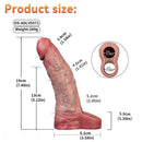 7.48in Vibrating Real Remote Silicone Hollow Dildo Sleeve Cock Extender