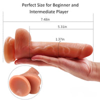 7.48in Waterproof Flexible Dildo Sex Toy For Women Masturbation Using