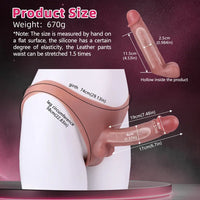 7.48in Wear Hollow Realistic Dildo Pants Silicone Cock Sleeve For Penis
