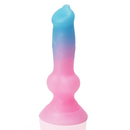 7.49in Dog Cock Knot Dildo Silicone Soft Animal Cock Luminous Dildo
