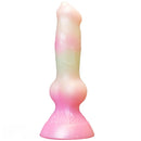 7.49in Dog Cock Knot Dildo Silicone Soft Animal Cock Luminous Dildo