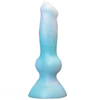 7.49in Dog Cock Knot Dildo Silicone Soft Animal Cock Luminous Dildo