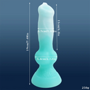 7.49in Dog Cock Knot Dildo Silicone Soft Animal Cock Luminous Dildo