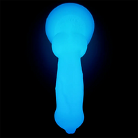 7.49in Dog Cock Knot Dildo Silicone Soft Animal Cock Luminous Dildo