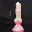 7.49in Dog Cock Knot Dildo Silicone Soft Animal Cock Luminous Dildo
