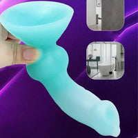 7.49in Dog Cock Knot Dildo Silicone Soft Animal Cock Luminous Dildo