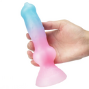7.49in Dog Cock Knot Dildo Silicone Soft Animal Cock Luminous Dildo