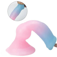 7.49in Dog Cock Knot Dildo Silicone Soft Animal Cock Luminous Dildo