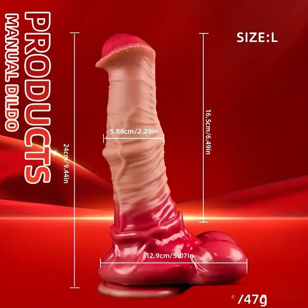 7.4in 8.46in 9.44in 10.03in 11.22in Big Silicone Soft Horse Dildo