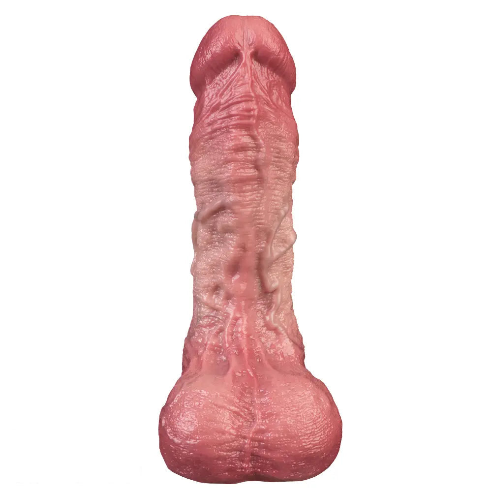 7.4in Double-layer Liquid Silicone Skin-like Soft Real Dildo For Solo Play