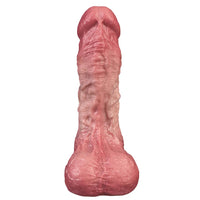 7.4in Double-layer Liquid Silicone Skin-like Soft Real Dildo For Solo Play
