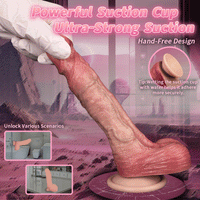 7.4in Double-layer Liquid Silicone Skin-like Soft Real Dildo For Solo Play