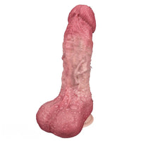 7.4in Double-layer Liquid Silicone Skin-like Soft Real Dildo For Solo Play