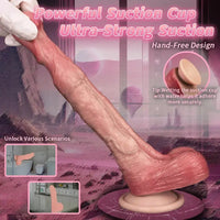 7.4in Double-layer Liquid Silicone Skin-like Soft Real Dildo For Solo Play